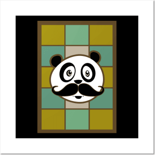 Mustache Panda 4 Posters and Art